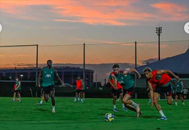 Sesi latihan Liverpool di Tokyo/Foto: Instagram liverpoolfc